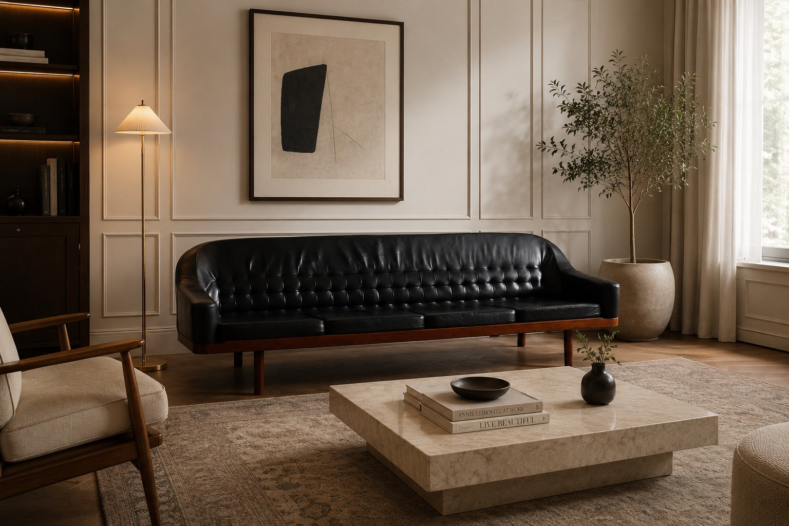 Arne_Halvorsen_Model_2010_Sofa,_Norwegian_Black_Leather_Mid_Century_Modern,_1960s