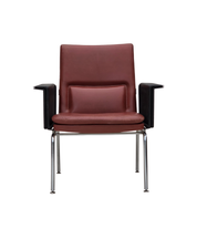 Arne_Vodder_Easy_Chair_for_Sibast_Møbler_in_Leather,_Chrome_and_Wood,_Denmark,_1970s