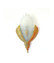 Art_Deco_Brass_and_Frosted_Glass_Wall_Sconce_by_Marcel_Hudry_or_Degué,_France
