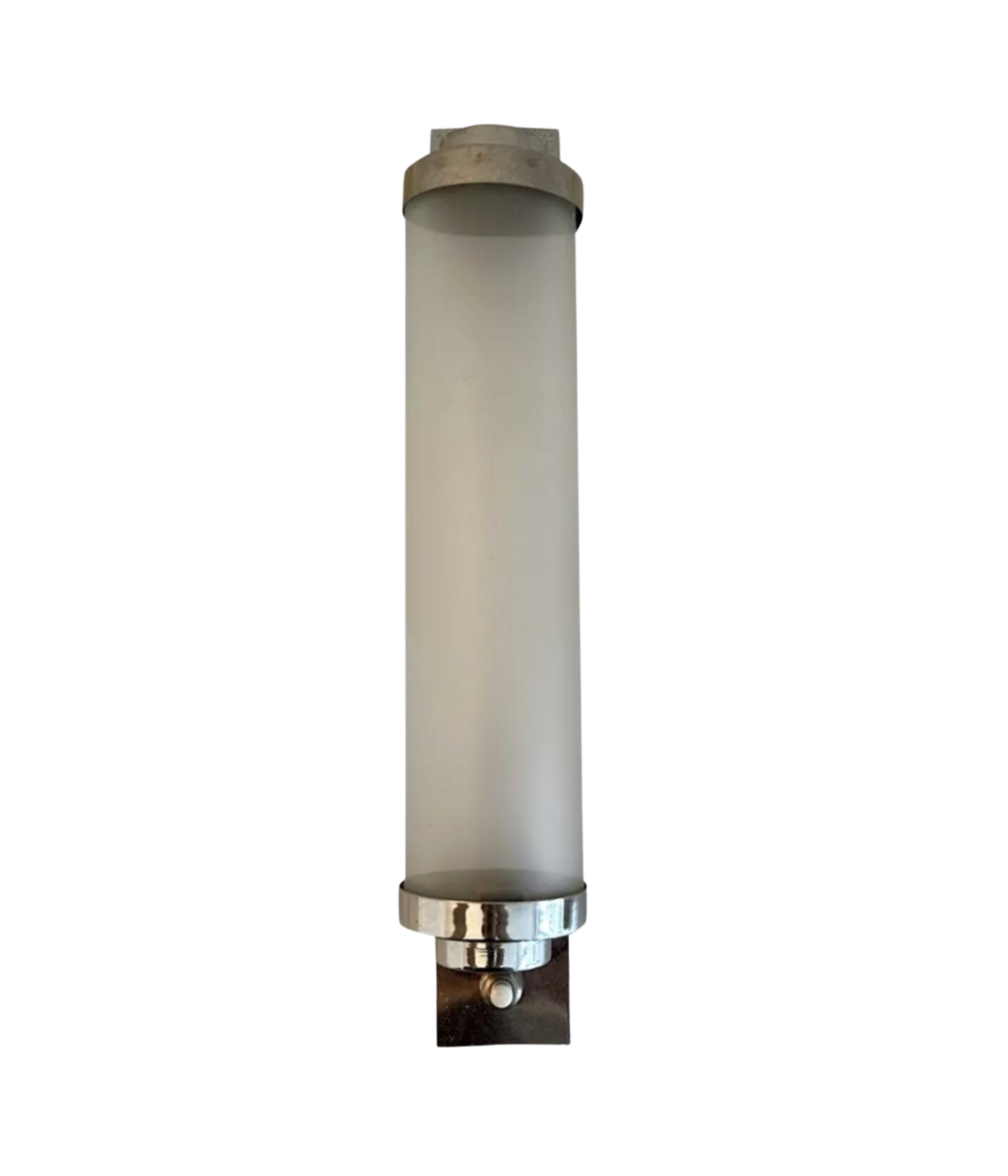 Art_Deco_Chrome_and_Frosted_Glass_Wall_Light,_France,_1930s