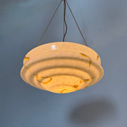 Art_Deco_Glass_Hanging_Lamp_with_Brass_and_Rope_Suspension,_1950s