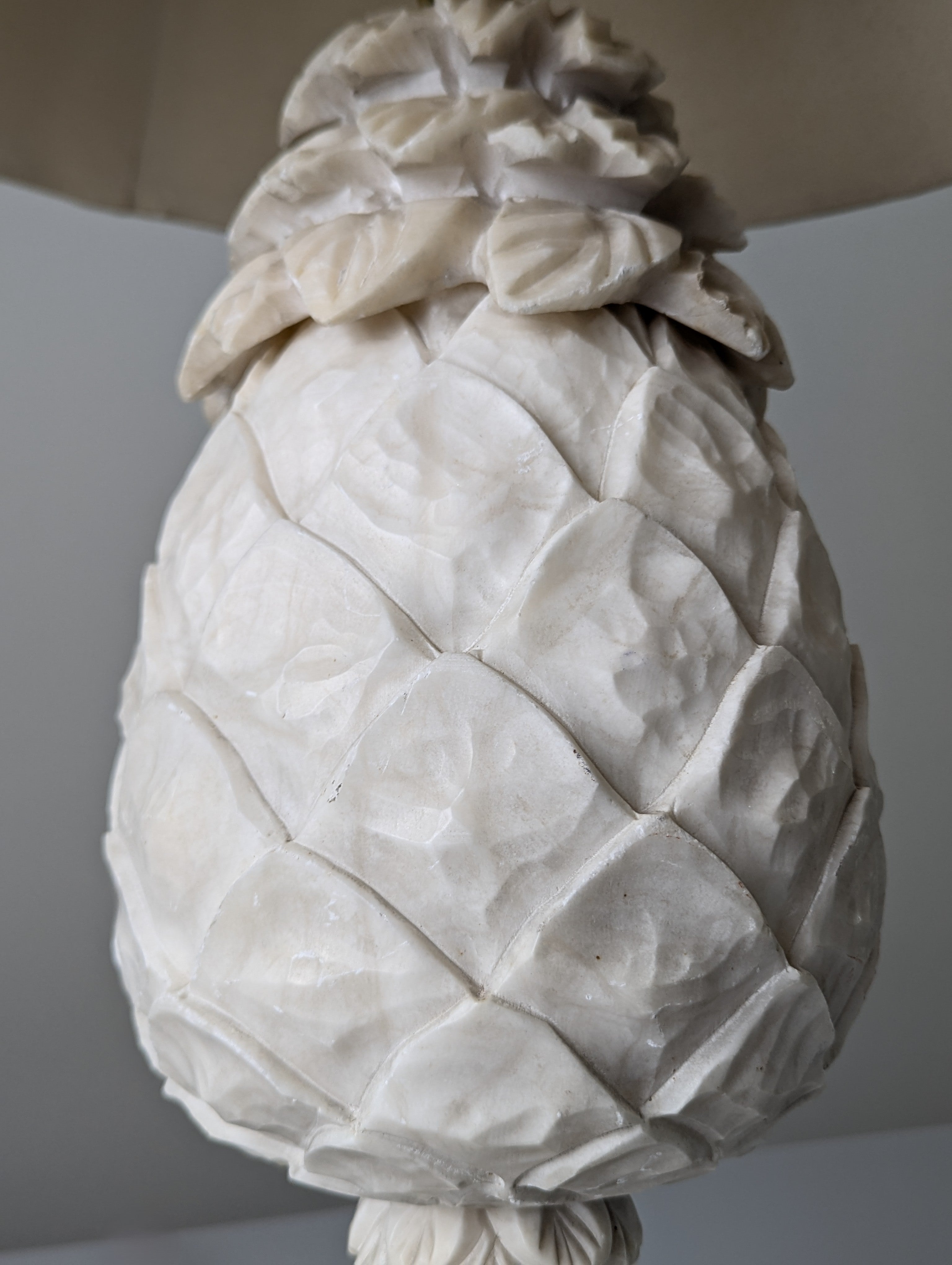 Hand_Carved_Alabaster_Pineapple_Table_Lamp,_France,_1930s