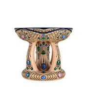 Art_Deco_Hand-Painted_Ceramic_Riser_with_Gem_Motifs_by_Amphora,_Czechoslovakia,_1930s