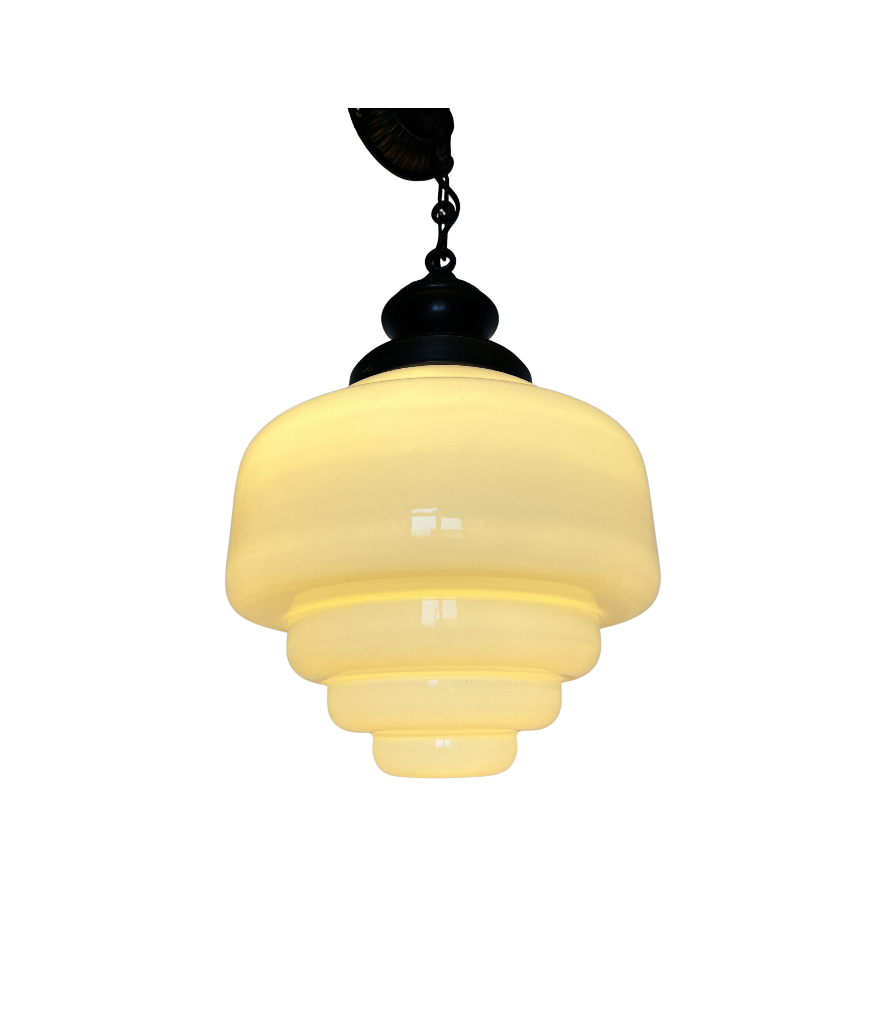 Art_Deco_Opaline_Glass_Tiered_Pendant_Lamp_with_Brass_Fixtures,_France_Early_20th_Century