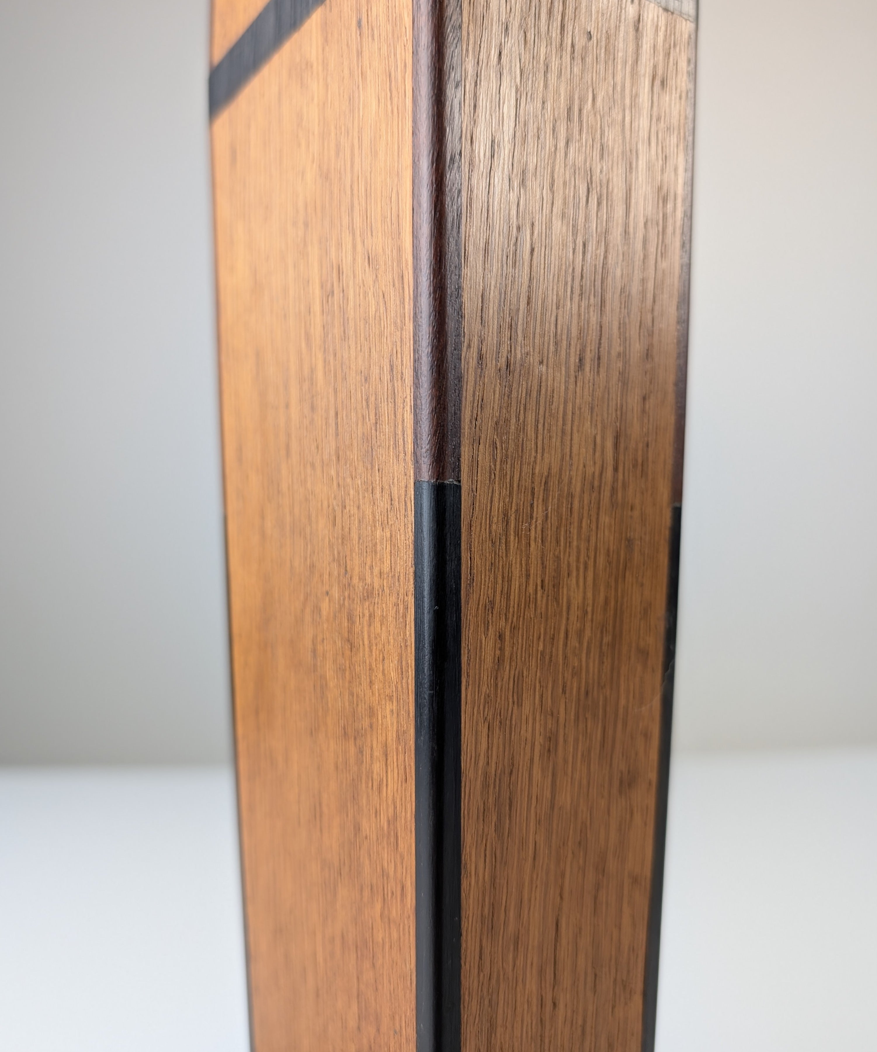 Art_Deco_Pedestal_Column_in_Oak,_Inlaid_Wood_and_Ebonized_Details,_Europe,_1920s