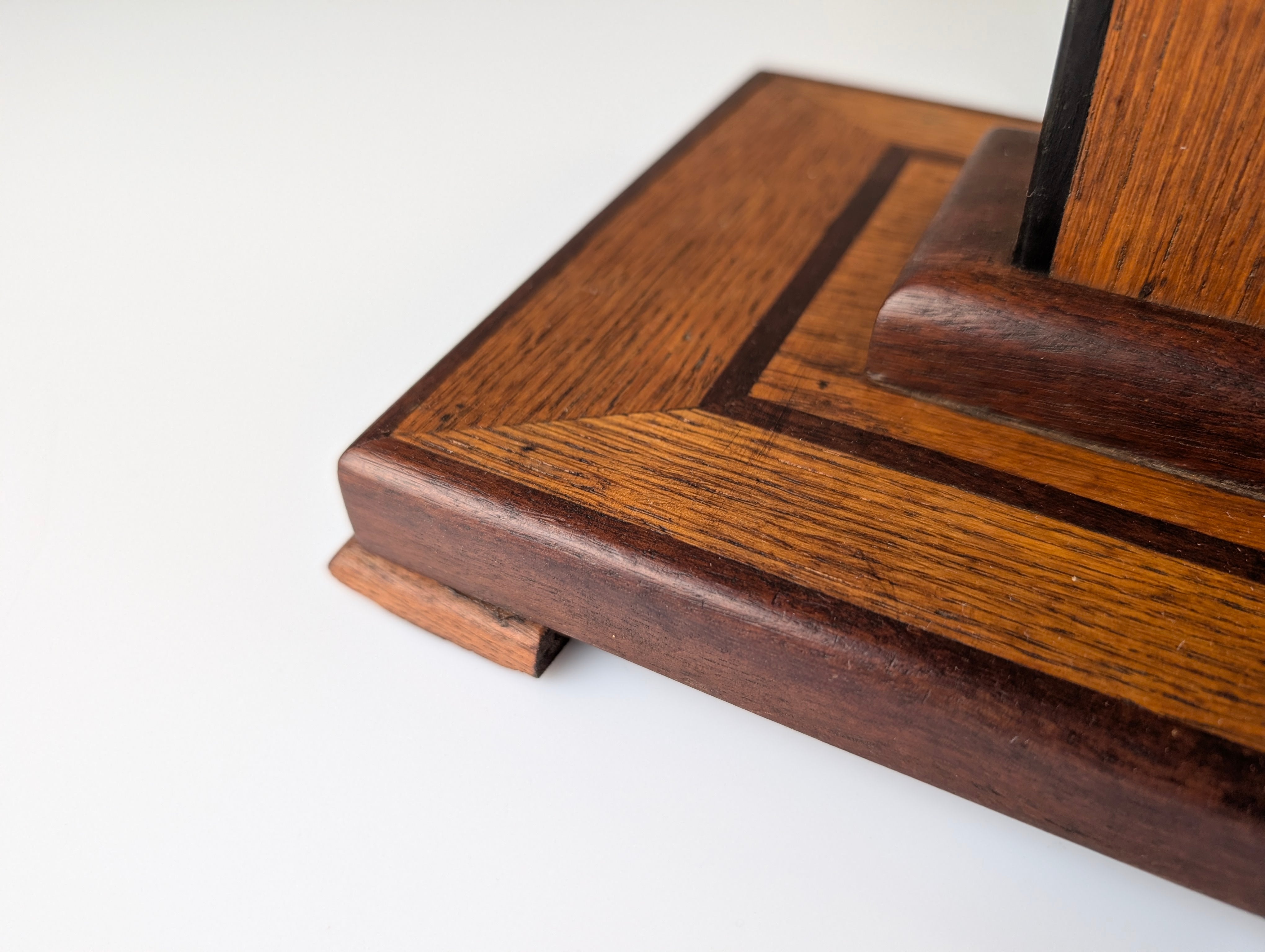 Art_Deco_Pedestal_Column_in_Oak,_Inlaid_Wood_and_Ebonized_Details,_Europe,_1920s