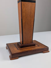 Art_Deco_Pedestal_Column_in_Oak,_Inlaid_Wood_and_Ebonized_Details,_Europe,_1920s