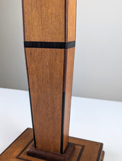 Art_Deco_Pedestal_Column_in_Oak,_Inlaid_Wood_and_Ebonized_Details,_Europe,_1920s