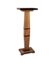 Art_Deco_Pedestal_Column_in_Oak,_Inlaid_Wood_and_Ebonized_Details,_Europe,_1920s