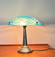 1920s–30s_Art_Deco_Table_Lamp_by_David_Guéron_for_Degué,_Blue_Pâte_de_Verre_Glass,_France