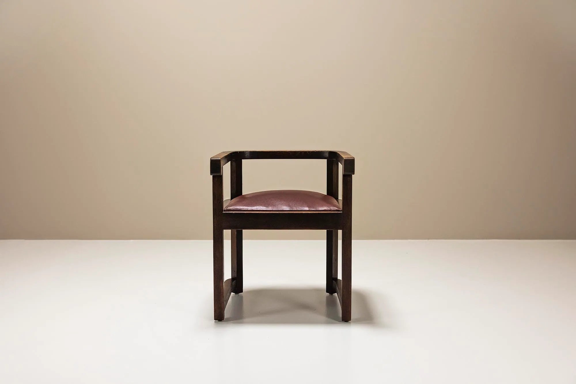 Art_Deco_Wooden_Chair_with_Burgundy_Leather_Seat,_1930s