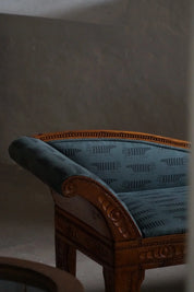 Art_Nouveau_Chaise_Lounge_in_Oak_with_Lisa_Larson_Mikey_Upholstery