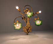 Art_Nouveau_Chestnut_Leaf_and_Green_Glass_Sconce,_1900s