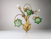 Art_Nouveau_Chestnut_Leaf_and_Green_Glass_Sconce,_1900s