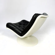 F976_Swivel_Lounge_Chair_by_Geoffrey_Harcourt_for_Artifort,_Black_Leather,_Netherlands,_1968