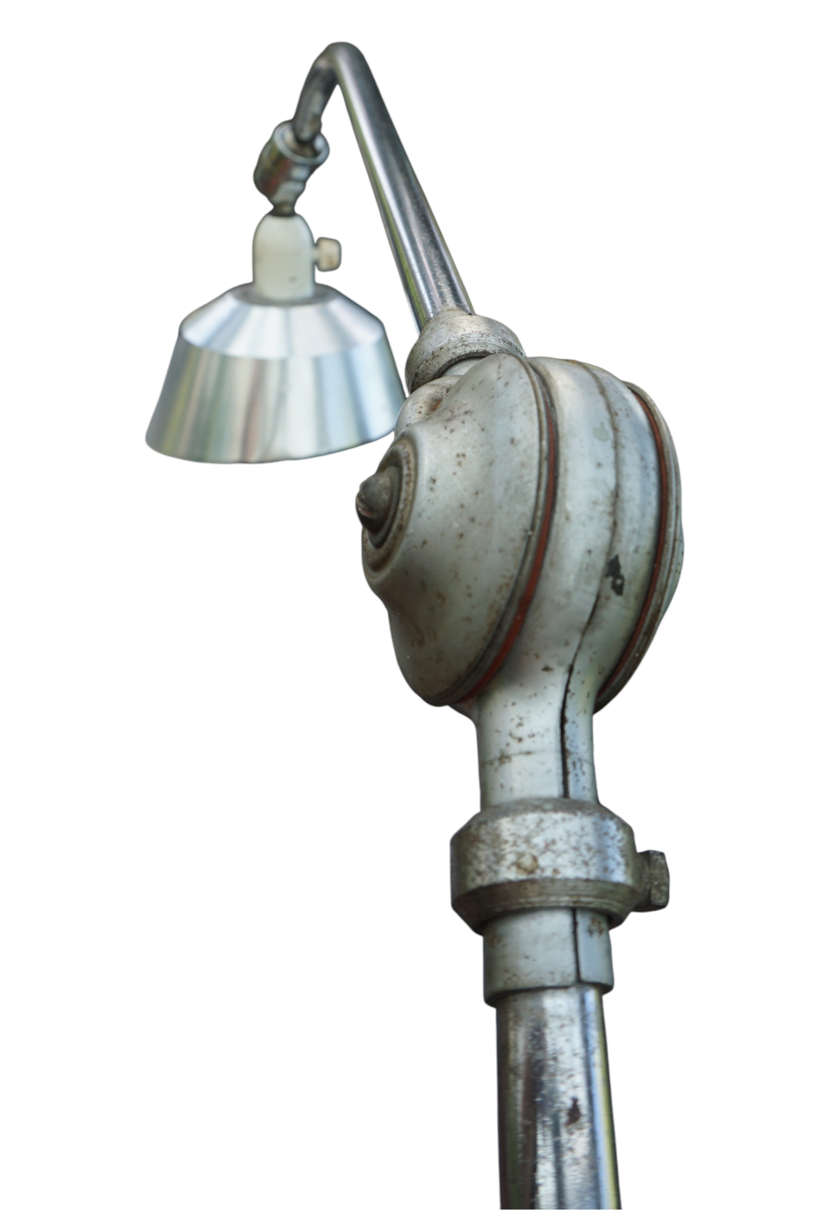 Triplex_Pendulum_Clamp_Lamp_by_Johan_Petter_Johansson_with_Midgard_R2_Shade,_Swedish_Industrial_Wall_Lamp,_1920s