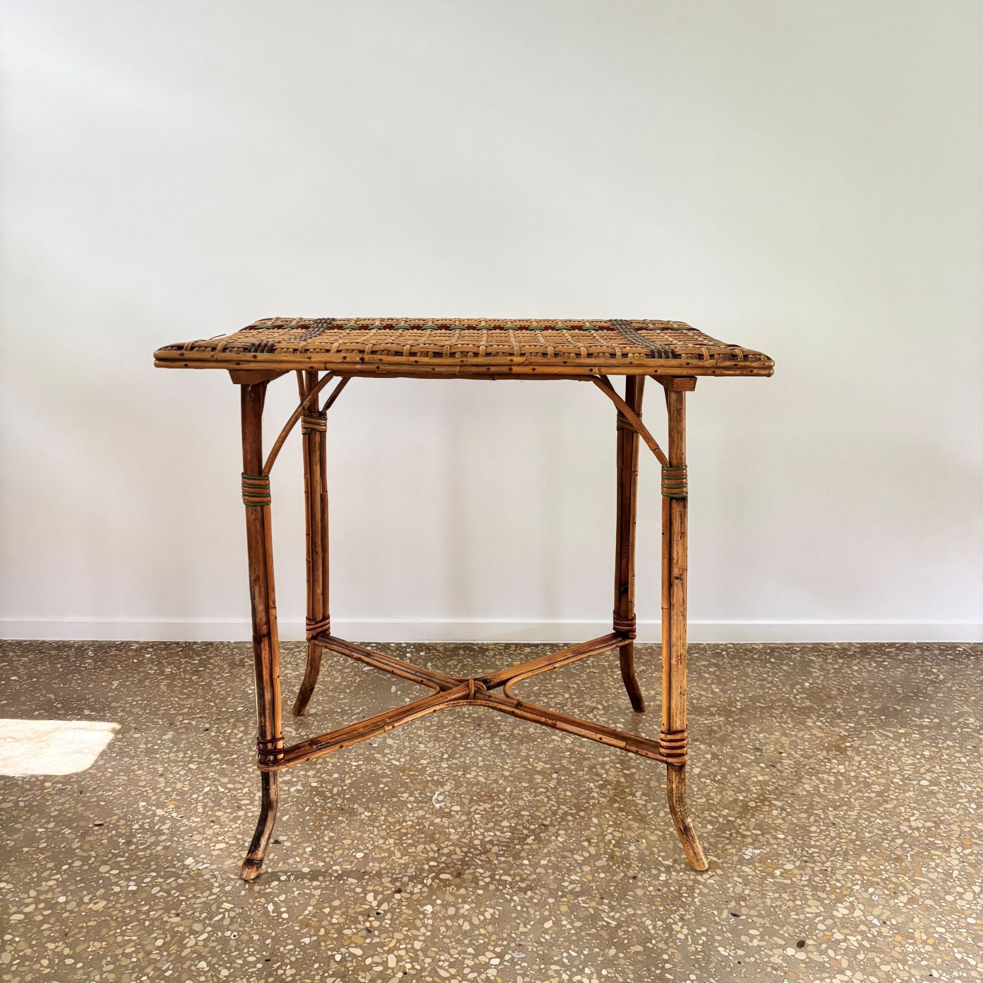 Vintage_French_Parisian_Bistro_Table_with_Red_and_Green_Details