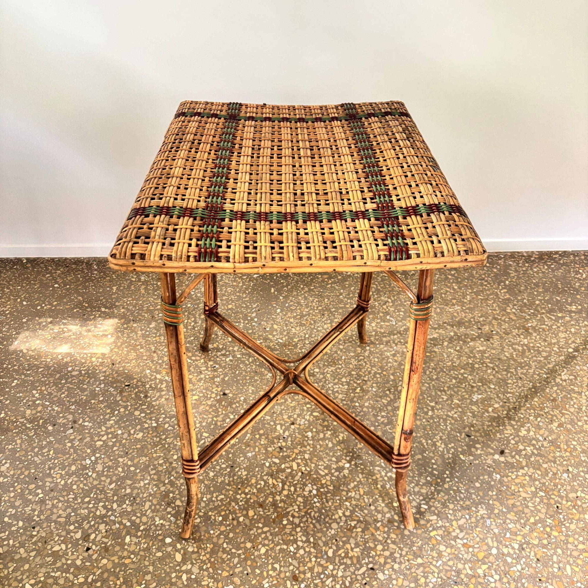 Vintage_French_Parisian_Bistro_Table_with_Red_and_Green_Details