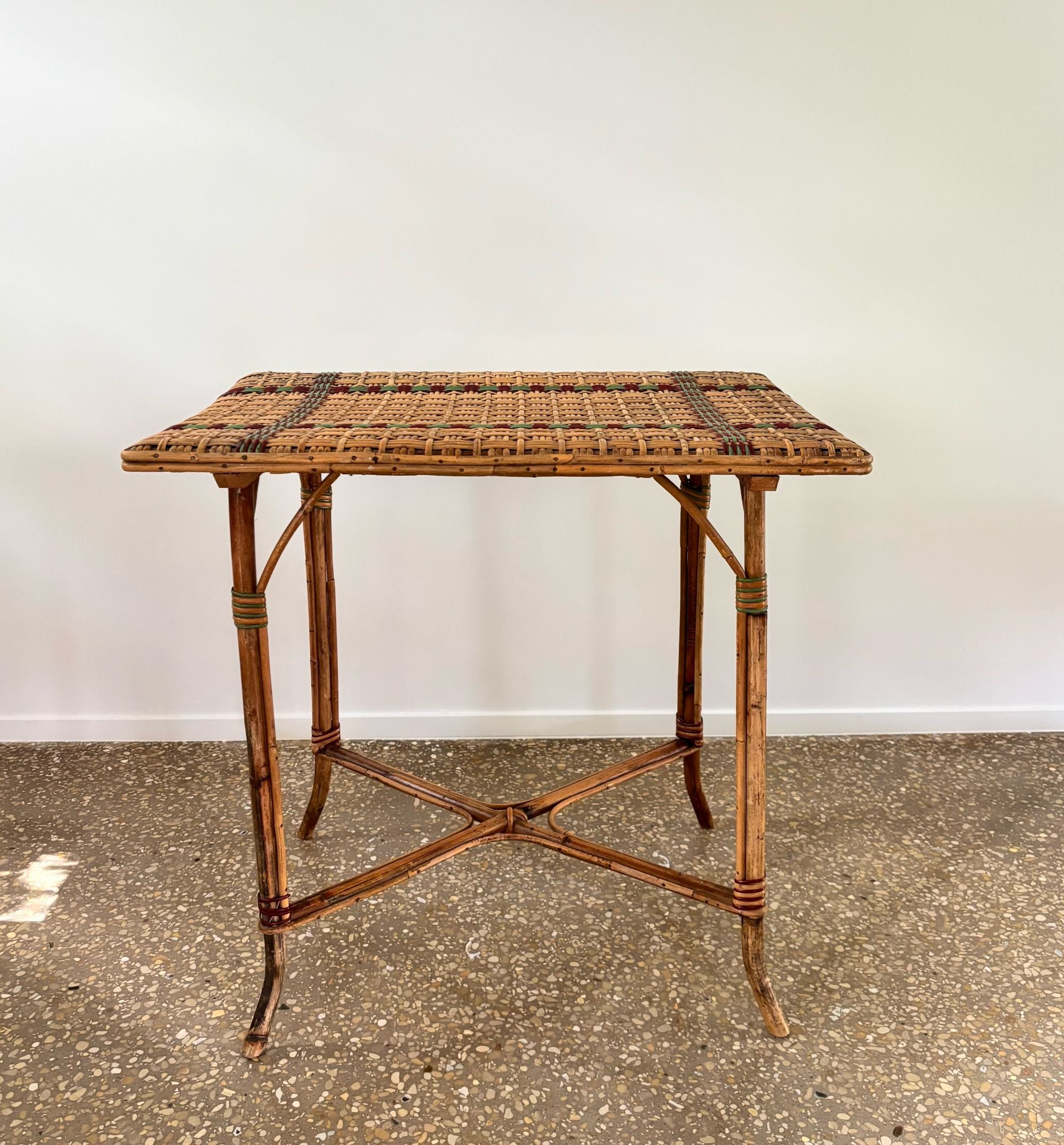Vintage_French_Parisian_Bistro_Table_with_Red_and_Green_Details