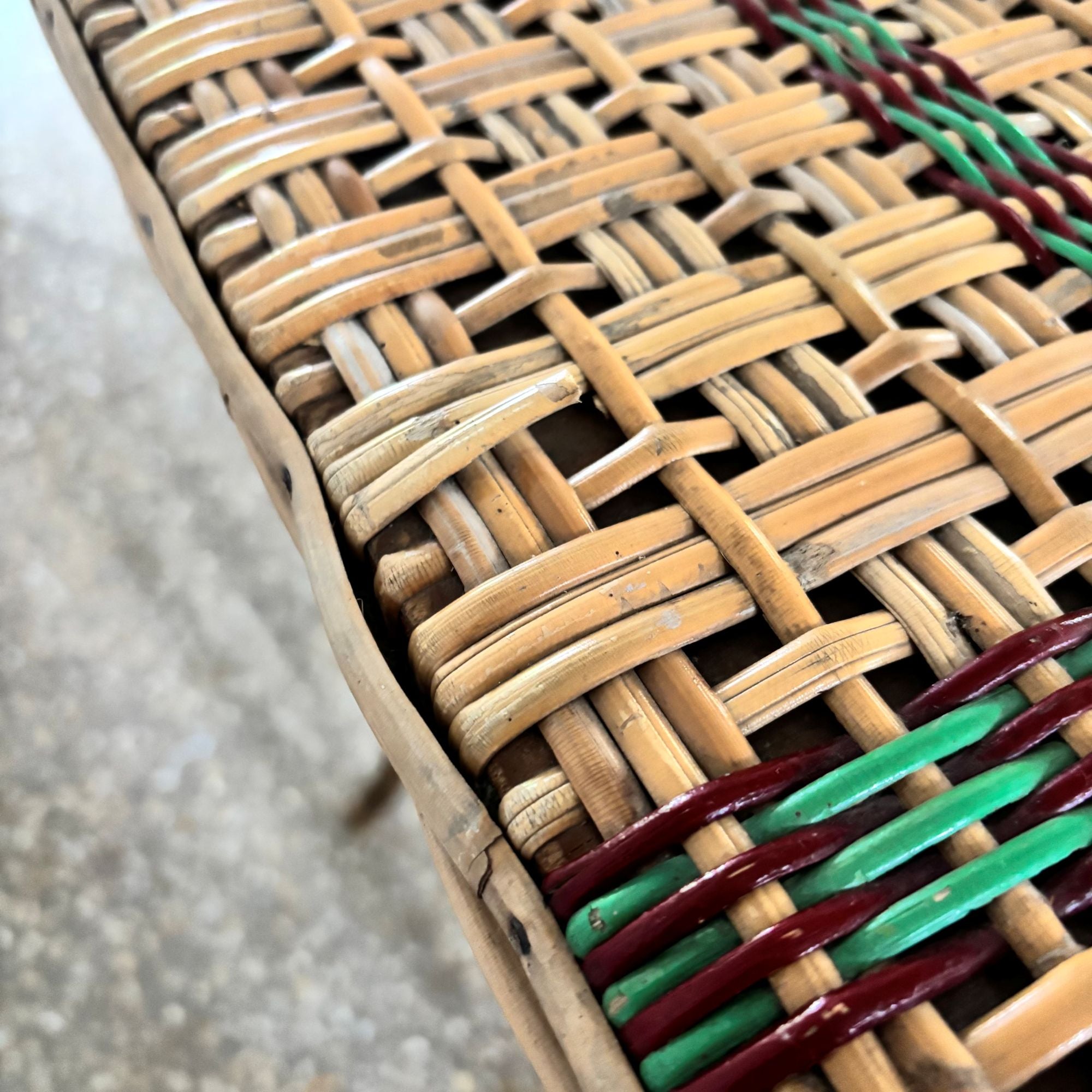 Vintage_French_Parisian_Bistro_Table_with_Red_and_Green_Details