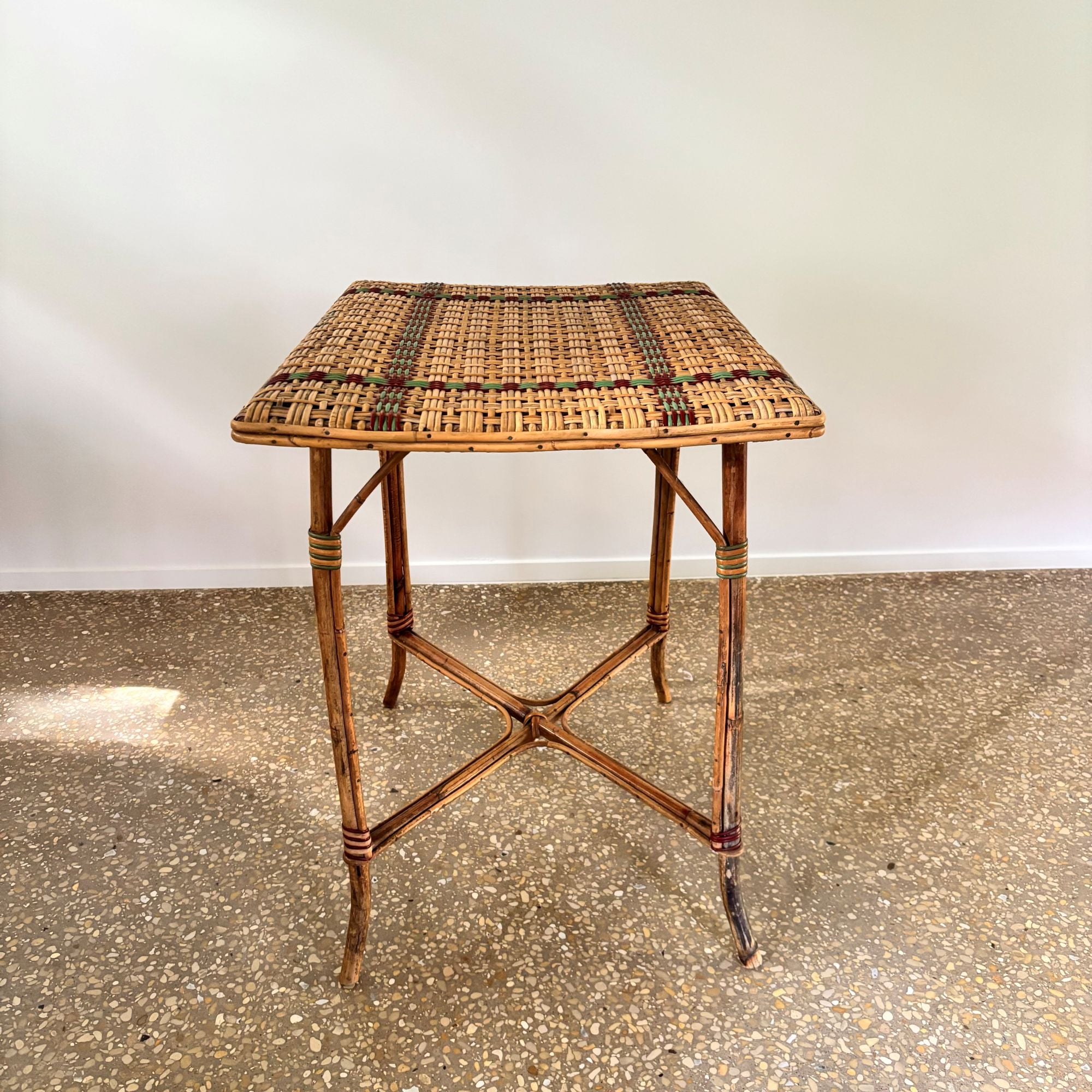 Vintage_French_Parisian_Bistro_Table_with_Red_and_Green_Details
