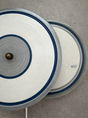 Axella_wall_sconce,_wall_light,_large_triple_disc,_stoneware,_denmark,_1980s