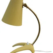 B52_Desk_Lamp_by_EWÅ_Värnamo_Attributed_to_Erik_Wärnå,_Yellow_Swedish_Mid_Century_Modern,_1950s