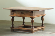 Antique_Solid_Oak_Farmhouse_Tavern_Table_with_Baroque_Details_and_Drawer