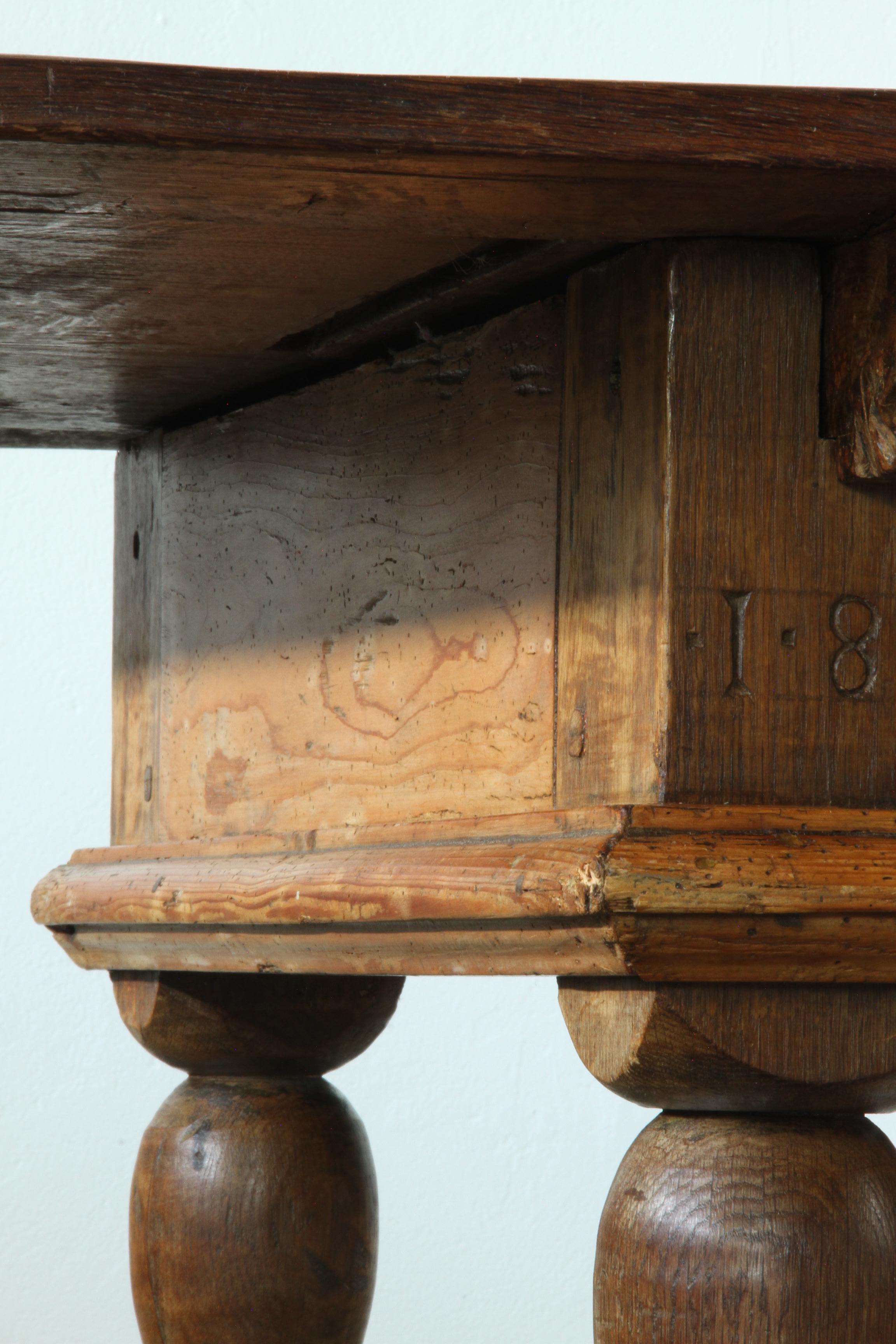 Antique_Solid_Oak_Farmhouse_Tavern_Table_with_Baroque_Details_and_Drawer