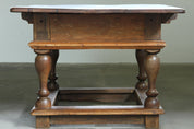 Antique_Solid_Oak_Farmhouse_Tavern_Table_with_Baroque_Details_and_Drawer