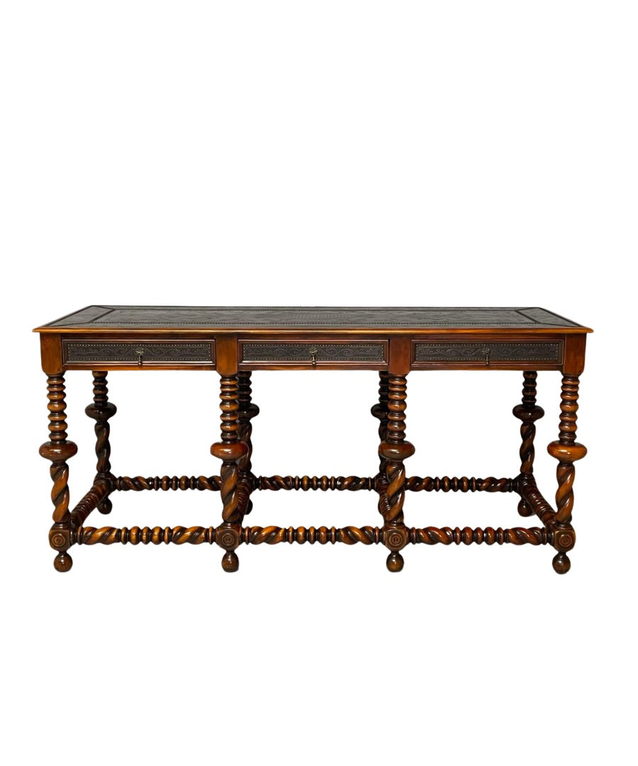 Baroque_Style_Console_Table_Barley_Twist_Wood_2000s_USA