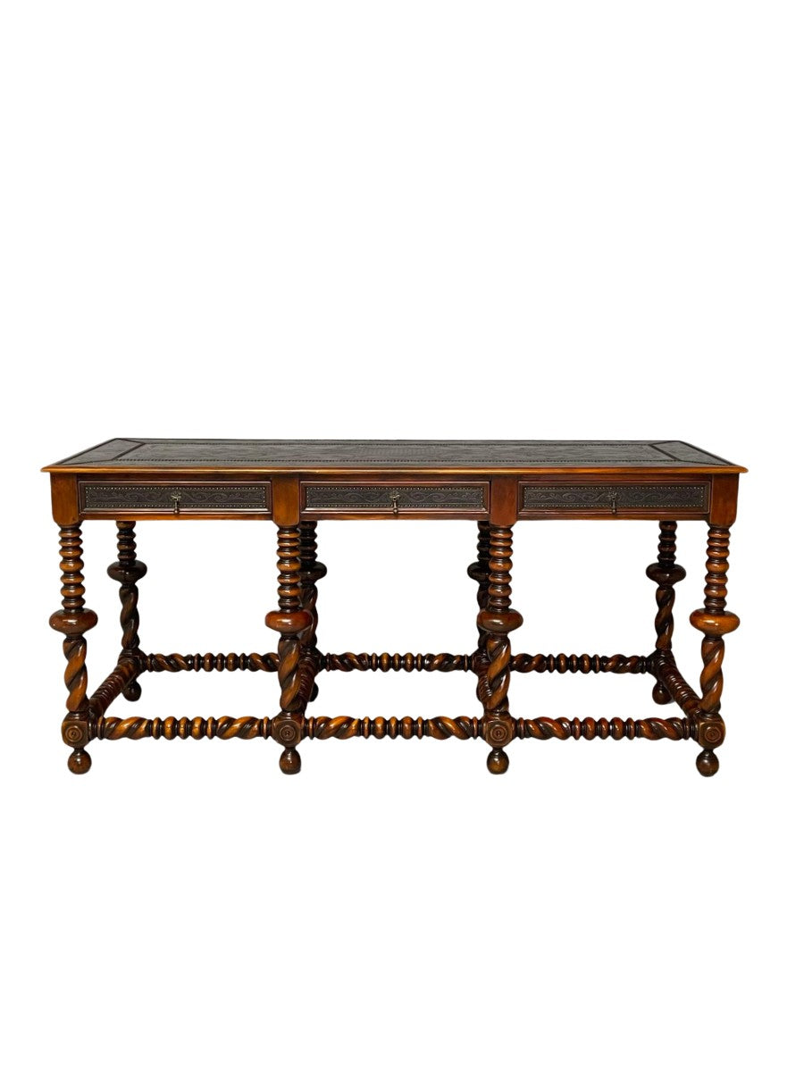 Baroque_Style_Console_Table_Barley_Twist_Wood_2000s_USA