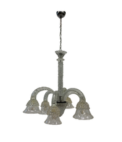 Barovier_&_Toso_Attributed_Murano_Glass_6_Light_Chandelier,_Rostrato_Glass,_Italy,_1950s