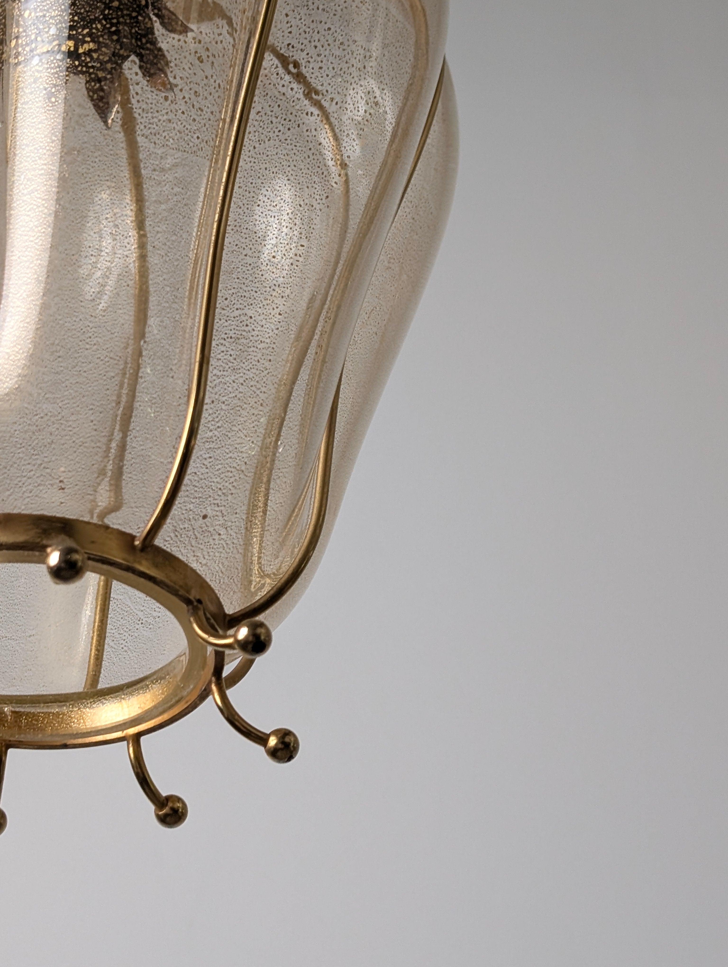 Barovier_&_Toso_Murano_Glass_Pendant_Lamp_with_24k_Gold_Flecks,_Italy_Mid_Century