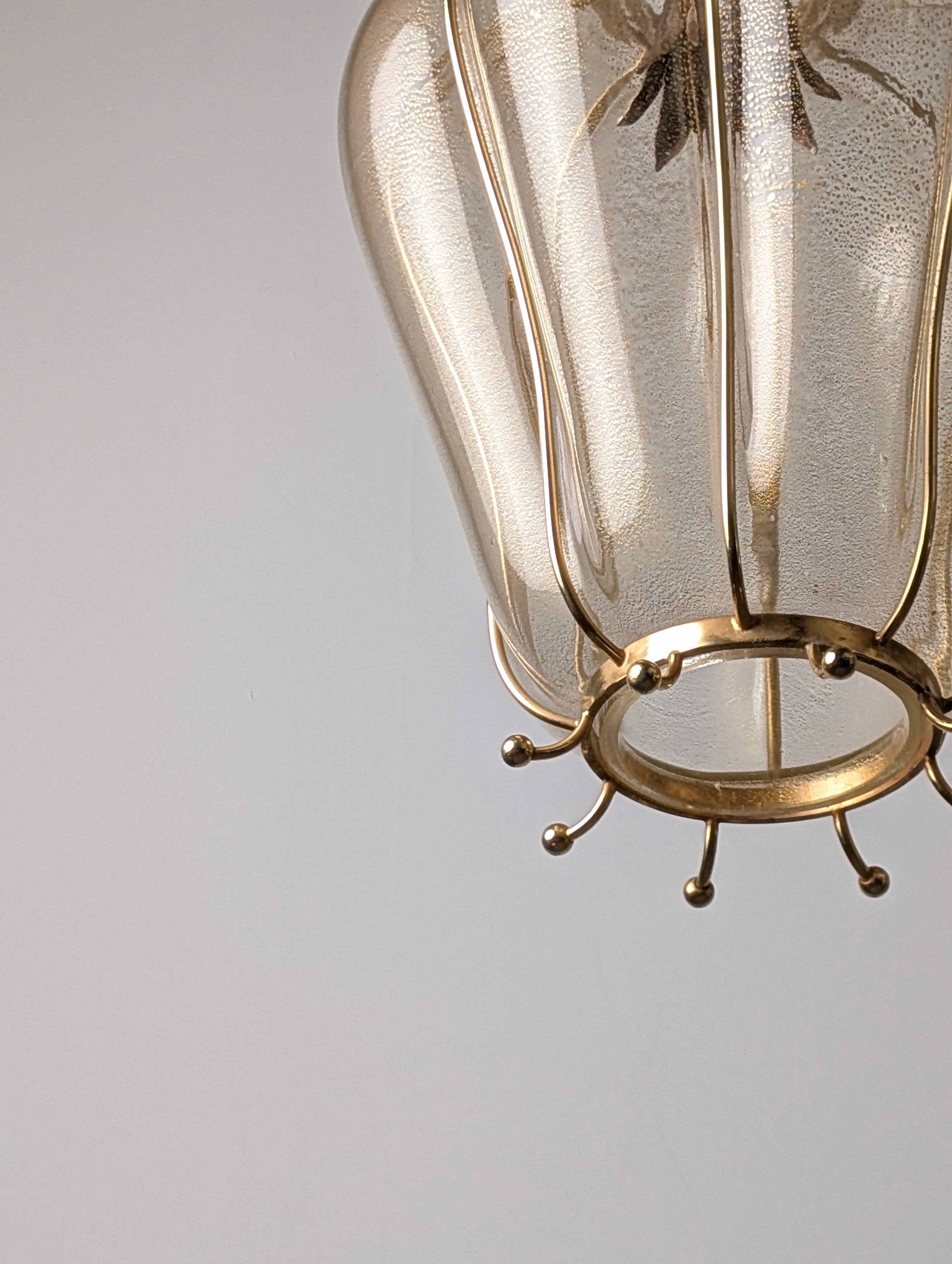 Barovier_&_Toso_Murano_Glass_Pendant_Lamp_with_24k_Gold_Flecks,_Italy_Mid_Century