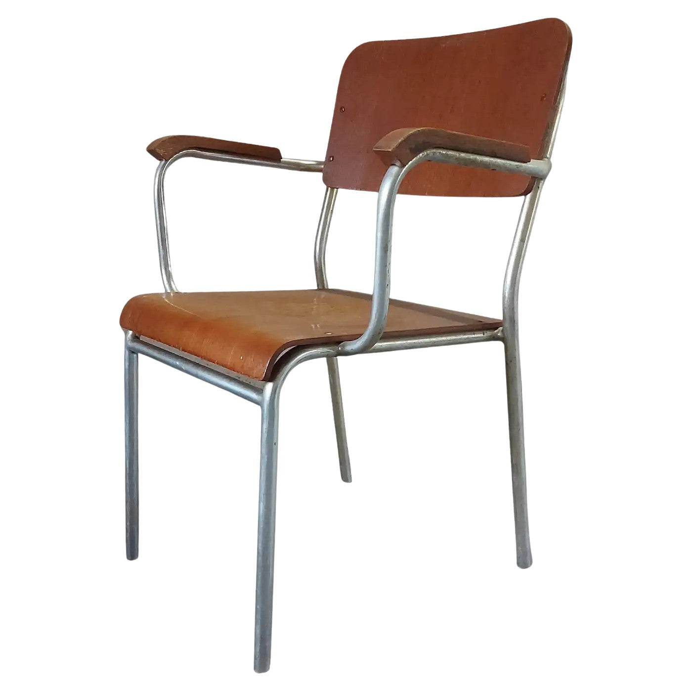 BAUHAUS Stackable armrest chair 1970s 1 of 11 – Curiouz