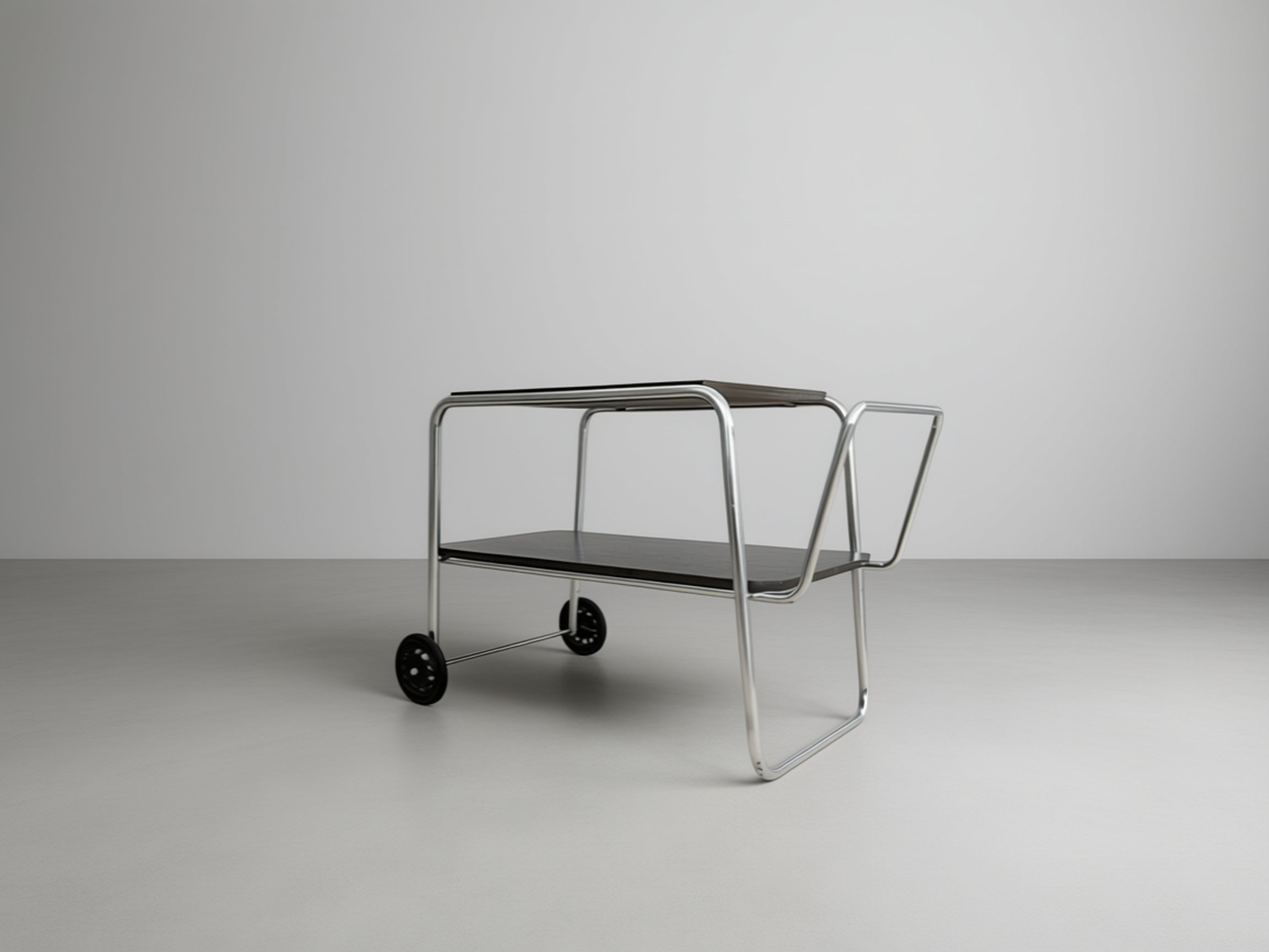 Bauhaus_tubular_steel_serving_cart_by_Robert_Slezák,_1930s