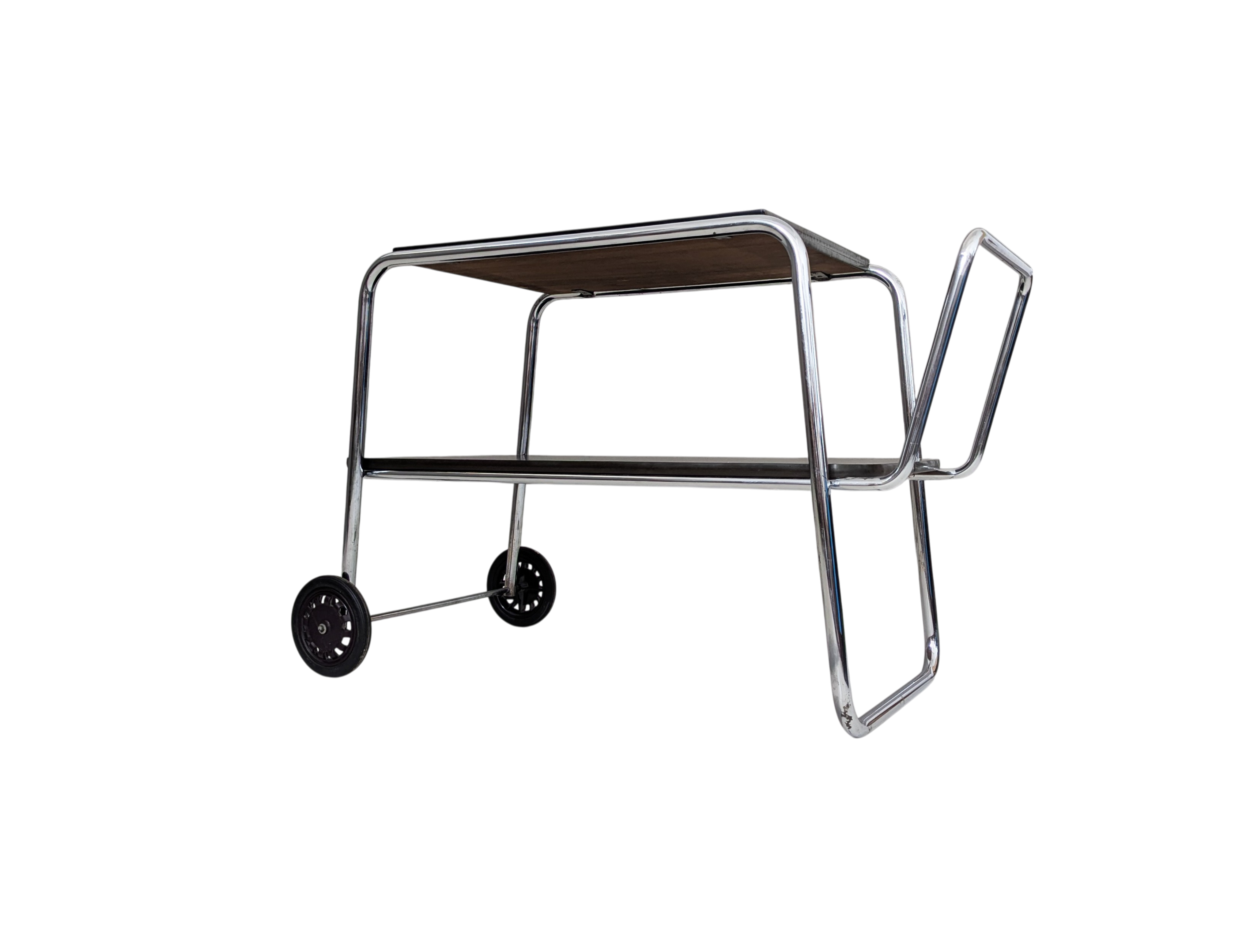 Bauhaus_tubular_steel_serving_cart_by_Robert_Slezák,_1930s