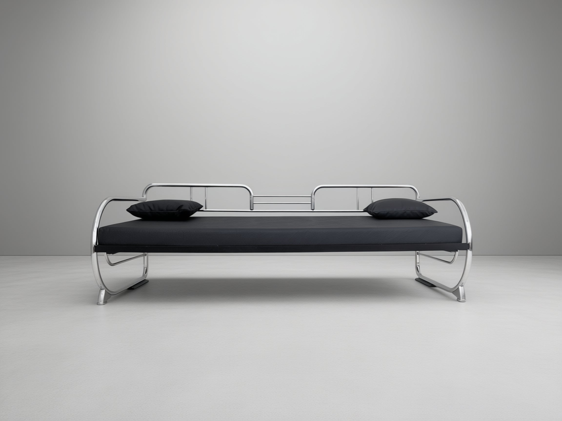 Hynek_Gottwald_Bauhaus_Tubular_Steel_Sofa_in_Chrome_and_Black_Vegan_Leather,_Czechoslovakia,_1930s