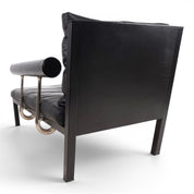 Antonio_Citterio_Baisity_Chaise_Lounge_for_B&B_Italia_in_Black_Leather,_1980s