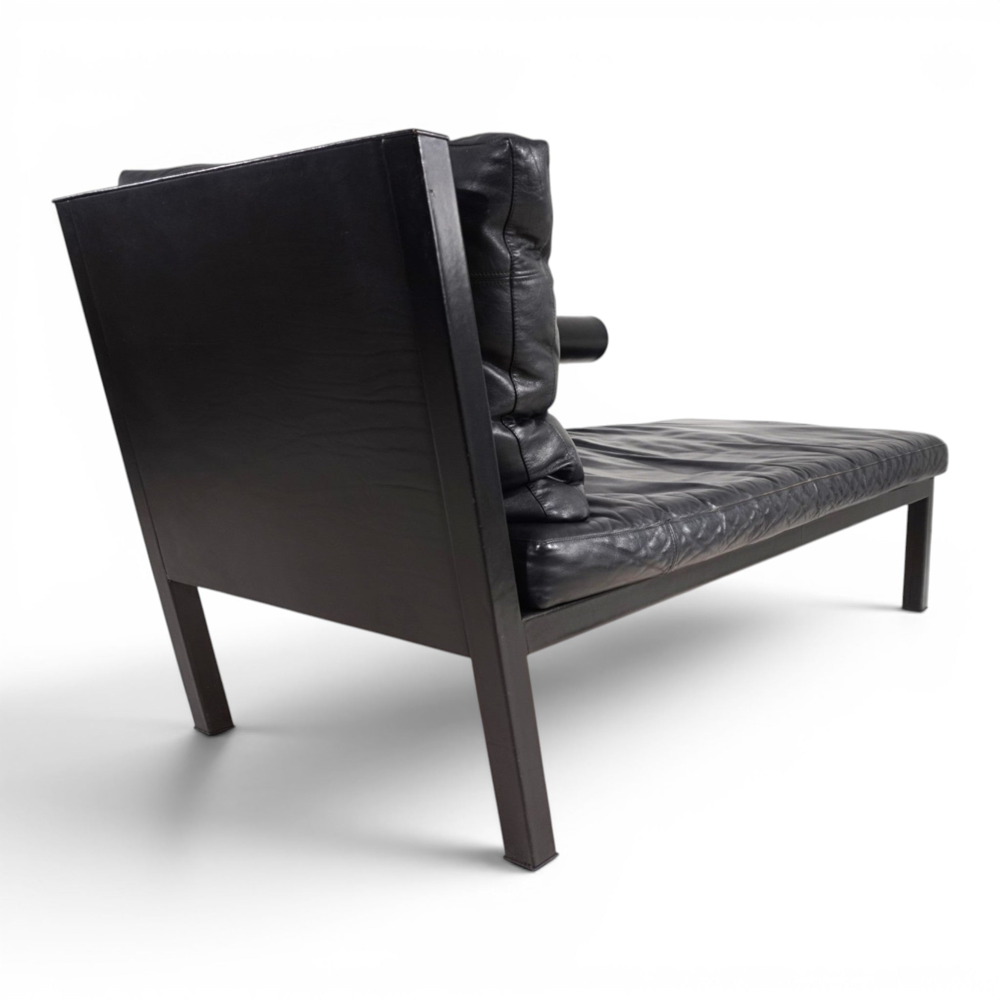 Antonio_Citterio_Baisity_Chaise_Lounge_for_B&B_Italia_in_Black_Leather,_1980s