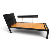 Antonio_Citterio_Baisity_Chaise_Lounge_for_B&B_Italia_in_Black_Leather,_1980s