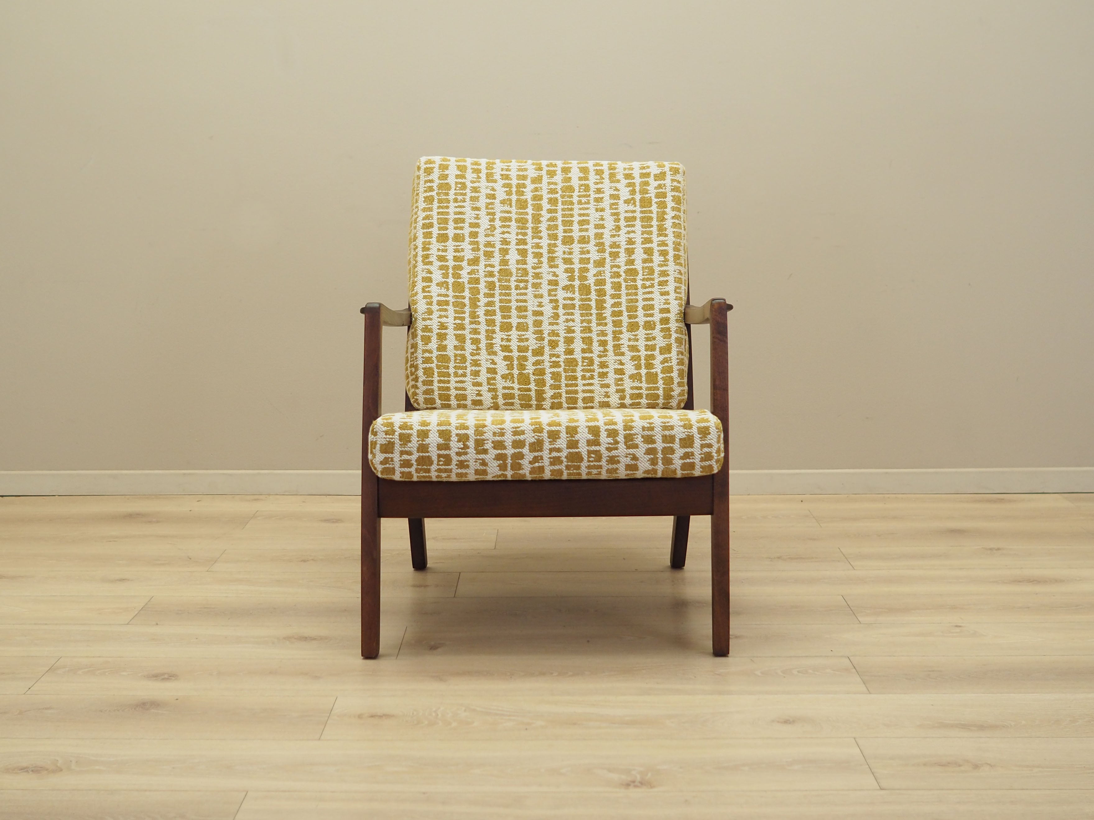 Beech_Armchair,_Danish_Design,_Reupholstered_Fabric,_1970s,_Denmark