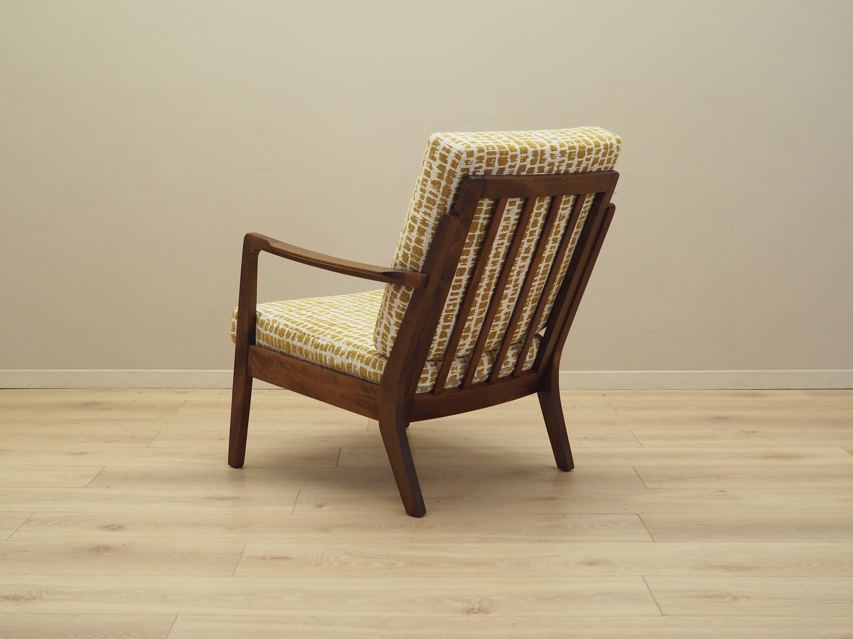 Beech_Armchair,_Danish_Design,_Reupholstered_Fabric,_1970s,_Denmark