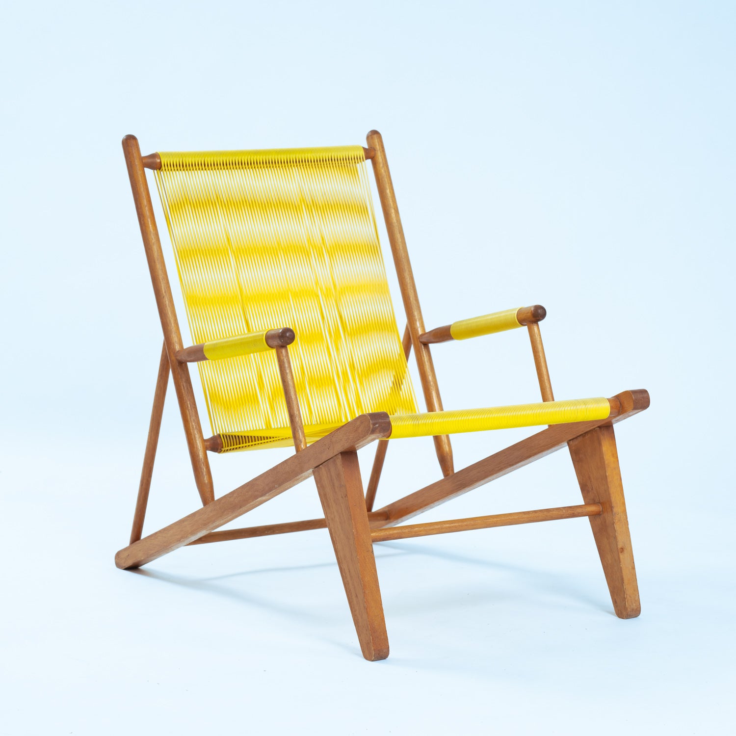 Set_of_2_Yellow_Spaghetti_Lounge_Chairs_in_Beechwood,_Mid_Century_Modern_Cord_Chairs,_1950s_1960s