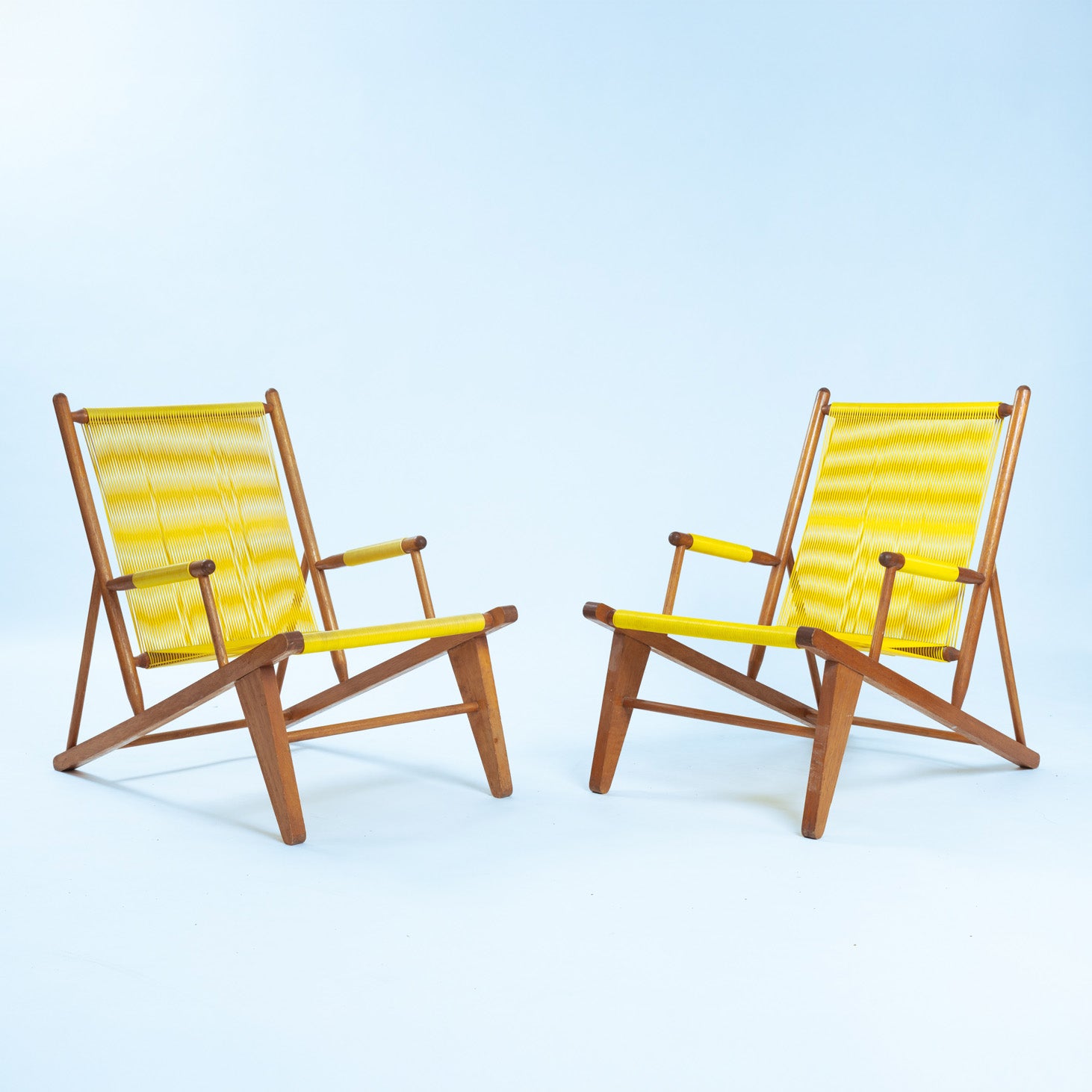 Set_of_2_Yellow_Spaghetti_Lounge_Chairs_in_Beechwood,_Mid_Century_Modern_Cord_Chairs,_1950s_1960s