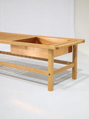 Bench_with_planter_Yngve_Ekström_vintage_Swedish