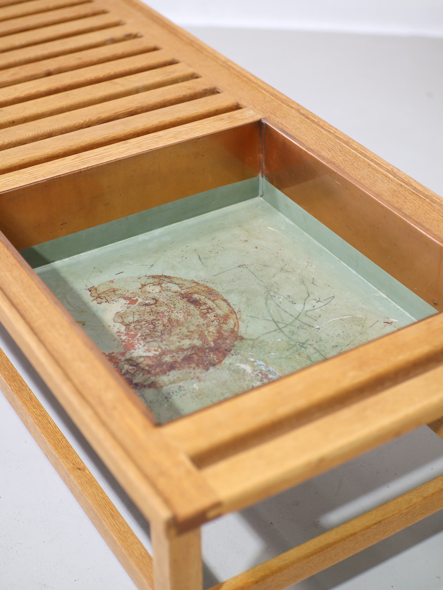 Bench_with_planter_Yngve_Ekström_vintage_Swedish