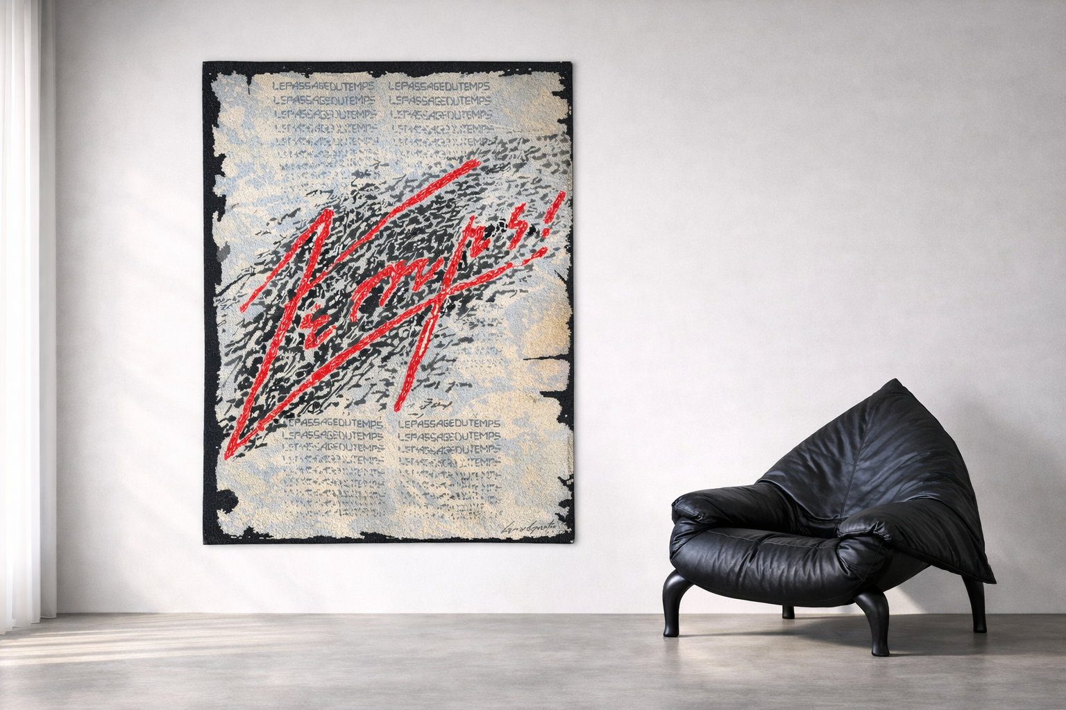 Bernard_Quentin_“Le_Passage_du_Temps”_Monumental_TISCA_Textile_Artwork,_1998,_Edition_3/8