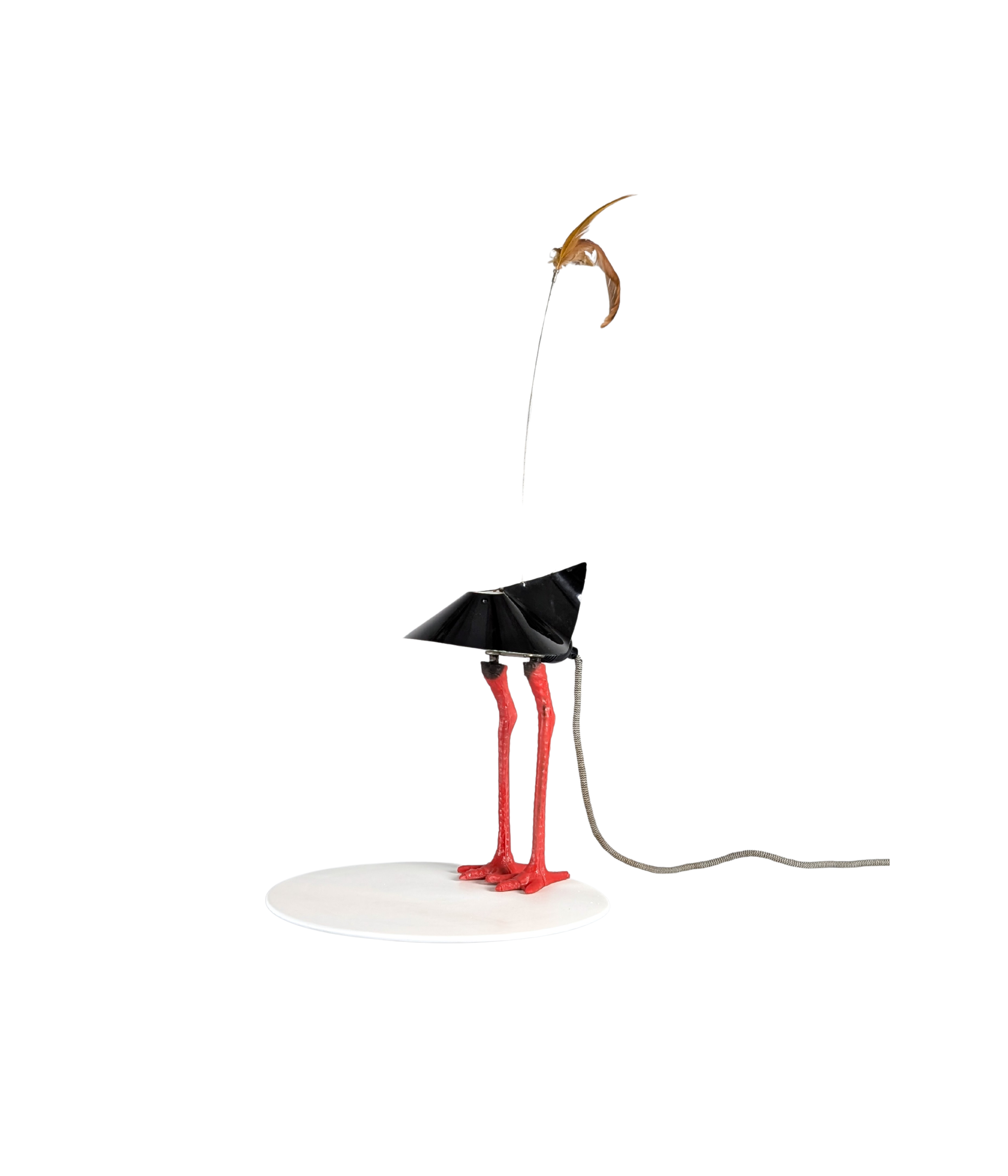 Bibibibi_Table_Lamp_by_Ingo_Maurer_in_Porcelain,_Metal_and_Red_Plastic,_Germany,_1982